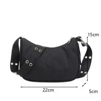 Bolso Hobo de nailon para mujer, bandolera informal de Color sólido, Estilo Vintage, a la moda - details 12