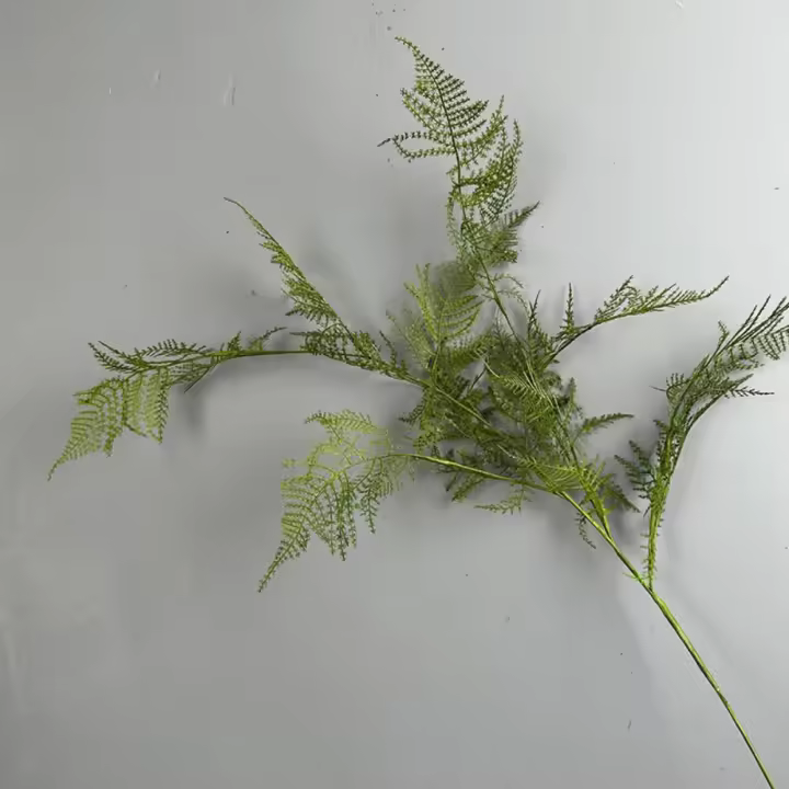 Ramas de plantas de helecho artificiales grandes, tacto Real, hojas de helecho de Boston hechas a mano, helecho de espárragos Artificial elegante realista - 1