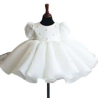 2024 Vestido de princesa dulce con cuello redondo blanco Primavera y otoño Bebé de Año Nuevo para niñas - details 4
