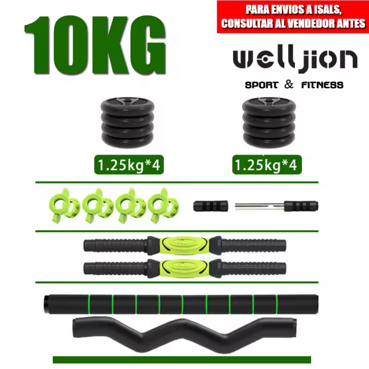 Juego de mancuernas multifuncionales ajustables, rizos y barra recta, rueda ABDOMINAL, PUSH-UPS, envío rápido desde Europa - 1