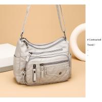 Bolso De Mensajero De Hombro Multicapa Con Múltiples Compartimentos De Cuero Suave De Moda Para Mujer - details 12