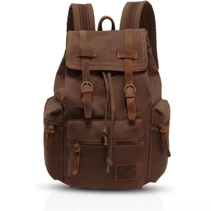 Mochila de Senderismo Daypacks Computadoras Laptop Mochila Satchel Bookbag Alpinismo Multi-función Vintage Bolsa de Tela - 1
