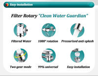 Aireador de grifo con filtro de rotación de 1080 °, boquilla de ahorro de agua para cocina, Universal, burbujeador, extensor de cabezal antisalpicaduras - details 1
