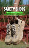 Zapatillas de seguridad para hombre, zapatos de trabajo ligeros, transpirables, antipinchazos, antideslizantes, indestructibles, Verano - details 1