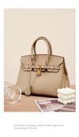 Bolso de hombro de cuero para mujer, bolso Kelly, Lychee Platinum, versátil, regalo para niñas, accesorios para atuendo, moda - details 10