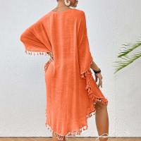 Top de playa para mujer Sarong con traje de baño y bikini con borlas de retales de ganchillo, ropa de abrigo transparente para mujer - details 4