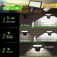 90 LED Focos Solares Exterior, Foco Solar Potente con Sensor de Movimiento, Impermeable con 4 Modos Inteligentes para Jardín, Patio, Camino, Escalera - details 2