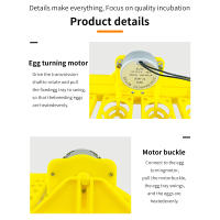 Incubadora automática de huevos de plástico para aves, bandejas de máquina para incubar huevos de aves de corral, pato y pollo con Motor de giro automático, 220V - details 16