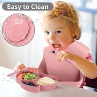 Kit de Vajilla de Silicona con logotipo Personalizado hecho a mano para niños, Utensilios de Alimentación, logotipo Dividido - details 9