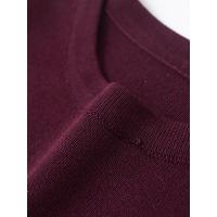 Vestidos cortos de punto plisados ​​con dobladillo para mujer, minivestido de manga larga con cuello redondo y bolsillos, Otoño e Invierno - details 5