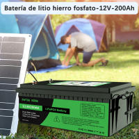LiFePO4-Batería de litio de 200Ah, 12V, BMS, 10000 + bicicleta autocaravana, Tiendas de barcos - details 7
