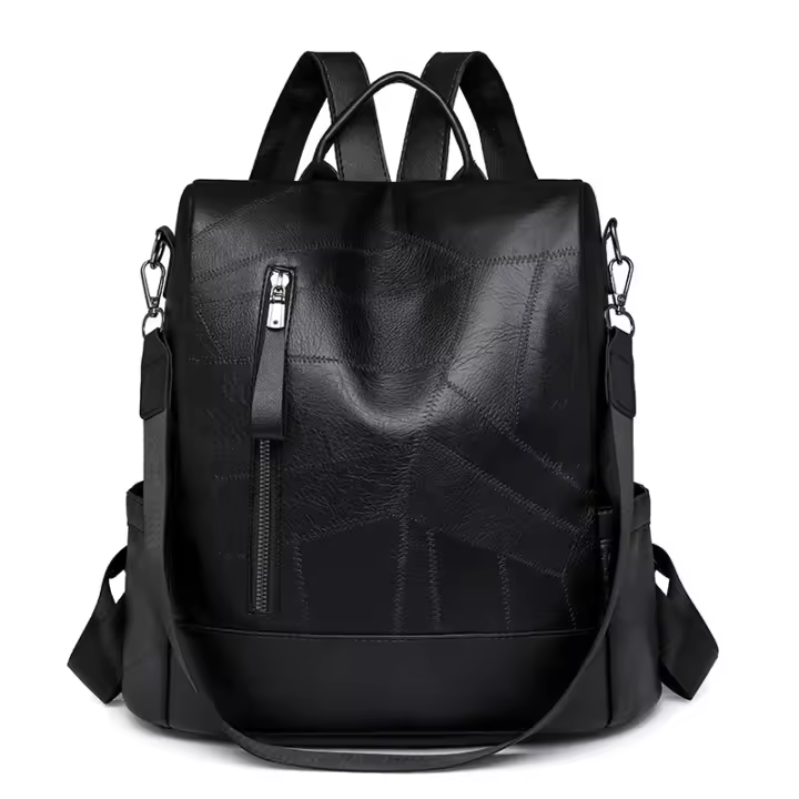 Mochila antirrobo de cuero vintage para mujer, mochila de trabajo de gran capacidad, mochila de hombro informal para mujer - 1