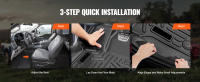 SucceBuy Alfombrillas para automóvil, se adapta a Ford F-150/F150 Lightning 2015-2024, 3 piezas delanteras y segunda fila TPE para todo clima, ajuste personalizado, fácil de limpiar, negro - details 5