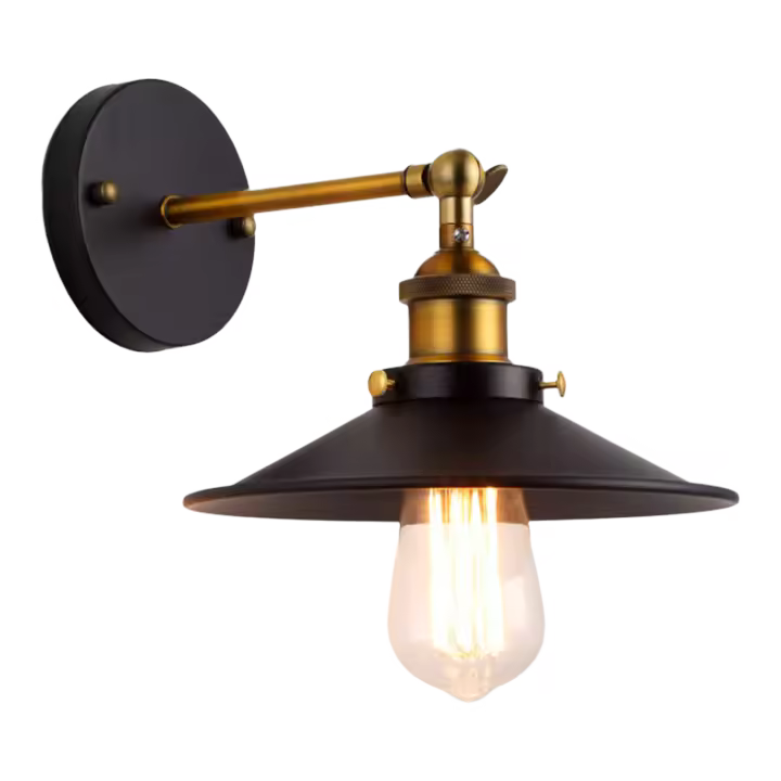 Lámpara de Pared Vintage Imdgr Sconce de Dormitorio Sala de Estar Iluminación y Decoración - 1