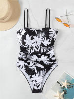 Bañador ajustado de una pieza para mujer, traje de baño Sexy con tirantes, Monokini con espalda descubierta, para playa, 2024 - details 12