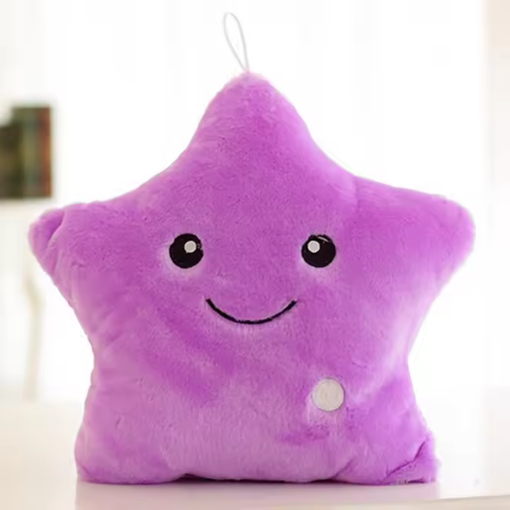 Cojín de Peluche con Luz LED, Cojín de Felpa con Luces LED,Almohada de Felpa luminosa - 1