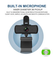 Minicámara Web 4K USB para ordenador, Webcam para PC, portátil, transmisión en vivo, Full HD, 1080P, para trabajar con micrófono y trípode - details 20
