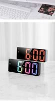 Reloj Despertador Recomendado Pila USB Doble Uso Espejo LED Colorido Reloj Despertador Inteligente Activado Por Voz Para Estudiantes - details 11