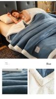 Manta de Invierno Gruesa y Cálida Forro de Cama de Lujo Manta de Sofá Cubierta de Cama Doble para Hogar - details 22