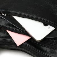 Bolso de mano de piel de vaca y cuero para mujer, bolso de gran capacidad, bolso de hombro con patrón impreso Retro, bolso cruzado femenino, nuevo - details 12