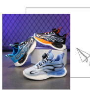 Zapatillas deportivas azules luminosas de malla con botones giratorios para niños - details 4