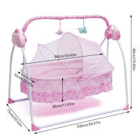 Columpio Eléctrico para Bebés Conexión Bluetooth, Función de Temporizador, Control Remoto, Material ABS + Acero Inoxidable Ideal para Recién Nacidos 0-18 Meses - details 1