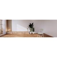 Silla plegable para visitantes, color blanco, ahorra espacio