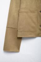 OUWU- 2025 Chaqueta De Ante Para Mujer, Cazadora Universitaria Para Mujer, Novedad En Abrigos Y Chaquetas, Chaqueta De Invierno De Manga Larga Para Mujer - details 9