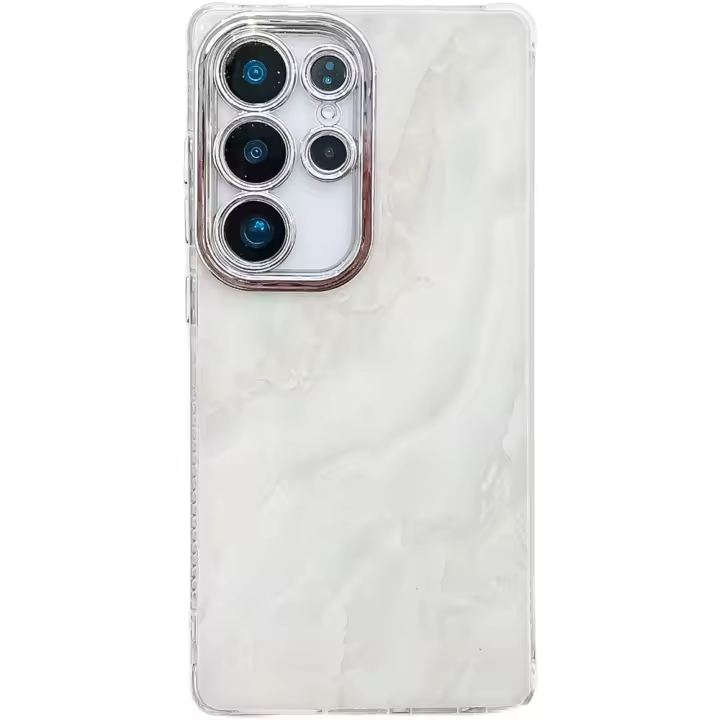 Funda de teléfono con revestimiento de patrón de mármol para Samsung Galaxy S25Ultra S24FE S24Ultra S23Ultra S25/S25 + Material IMD diseño de protección contra bulto de cámara para A16/A36/A56/A55/A35/A25/A15 - 1