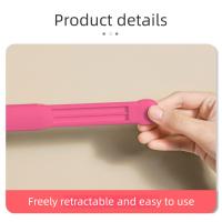 Estante de almacenamiento retráctil para cuerda para el cabello, soporte de papel higiénico montado en la pared sin perforaciones, ahorra espacio, collar de dopamina, soporte para pulsera, 2 uds. - details 7