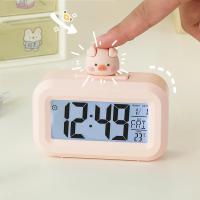 Reloj Digital LED Kawaii Dibujo de Cerdo Lindo Decoración Romana para Habitación - details 1
