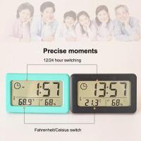 Reloj despertador Digital temperatura de escritorio LCD termómetro Digital higrómetro de escritorio calendario de fecha y hora con pilas - details 4