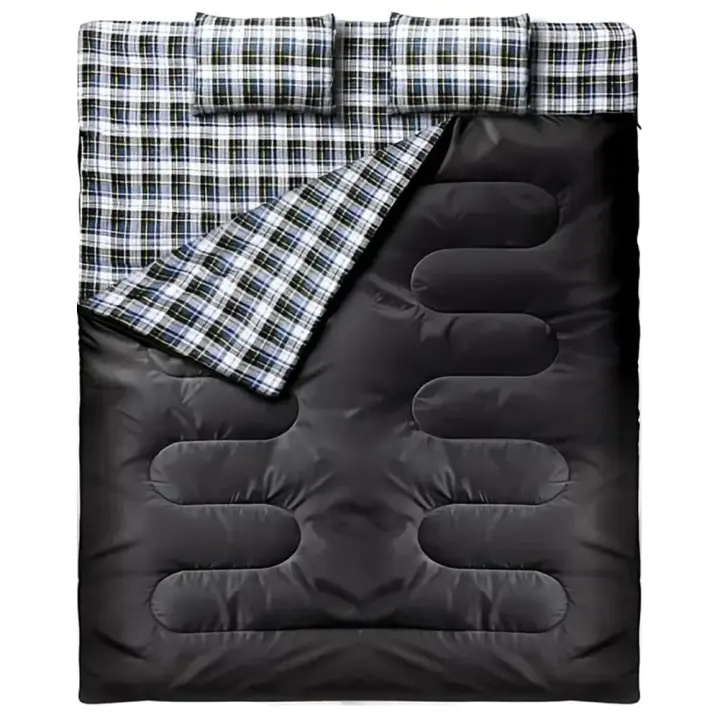 Bolsa de Dormir Ligera y Grande para Dos Camping con Almohadas Deportes y Crecimiento - 1