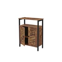 Mesa Auxiliar Estrecha de Madera Rústica Estilo Industrial para Espacios Pequeños - details 8