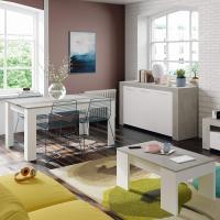 Mesa de Comedor Extensible de Madera Blanca Estilo Canadiense 140 a 190cm Ancho 90 Altura 78 - details 44