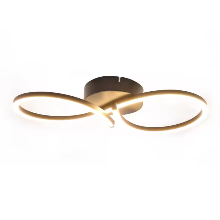 CBJKTX Luz de techo LED Sala de estar 24W Lámpara de cocina negra creativa moderna 3000K Blanco cálido - 1