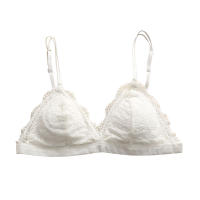 Sujetador De Encaje Femenino Sin Costillas Estilo Francés Para El Verano Con Cups Triangulares Y Envoltura De Pecho Ligera Y Sexy Sin Tirantes - details 6
