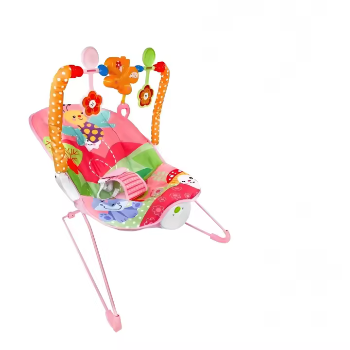 Mecedora para bebés Mecedora vibradora para bebés Cuna Mecedora de dibujos animados para bebés, bonita y segura Imprescindible para dormir cómodamente Absolutamente segura y fácil de lavar ¡Ideal para bebés! - 1