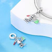 Cuentas de botella de poción de hombre y calavera de Halloween de Plata de Ley 925, compatibles con pulsera Original Pandora, abalorios, regalo de joyería para mujer - details 2