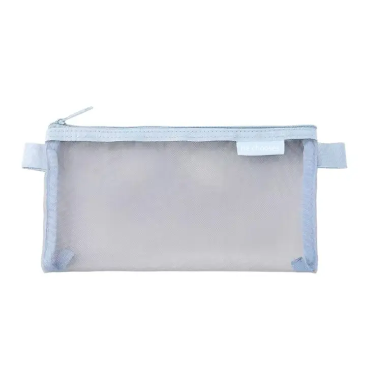 Monedero de malla de Color sólido, bolsa de cosméticos con lápiz labial transparente, Mini monedero, bolsa de almacenaje de pañuelos sanitarios, bolsa para bolígrafos - 1