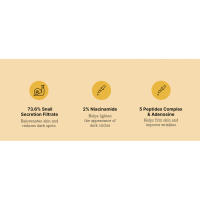 snail secretion filtrate reduce dark spots naicinamide lighten dark circles 5 peptides adenosine