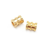Gran Espaciador de Cilindro de Latón Dorado de 18K Accesorios para Hacer Pulseras - details 75