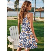 2025 Europa hermosa mujer verano delgado hombro botón cuello en V blusa de playa casual con vestido de bolsillo - details 30