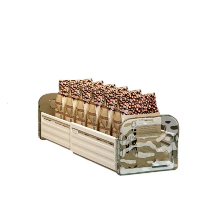 Caja de almacenamiento extensible para armario de plástico, gran capacidad, ahorra espacio, caja de almacenamiento de cosméticos, caja de almacenamiento ajustable para aperitivos y bebidas - 1