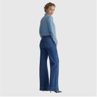 Pantalones vaqueros de pierna ancha Pantalones sueltos elásticos de moda para mujer - details 5