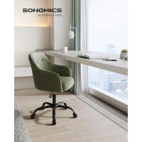 Silla de estudio, giratoria, altura ajustable, carga de 110 kg, marco de acero, tela de algodón-lino transpirable, para estudio, dormitorio, marrón OBG019K01 - details 24