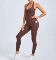 Monos de Yoga sin Costuras Ropa Deportiva Ajustada para Mujeres Leggings de Gimnasio con Bolsillo sin Espalda - details 25