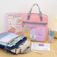 Bolsa de almacenamiento de libros portátil ligera, organizador de archivos A4 de mano impermeable, bolsa de almacenamiento de arte a prueba de polvo con cremallera, bolsa de almacenamiento de ilustraciones - details 13