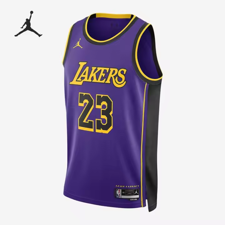 /Leten Los Angeles Lakers Camiseta sin mangas de baloncesto transpirable para hombre DO9530-508 - 1
