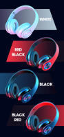 Auriculares inalámbricos B39 con luces LED de colores, audífonos con Bluetooth, tarjeta TF, AUX, cable de reproducción, estéreo de graves HiFi plegable, música - details 10